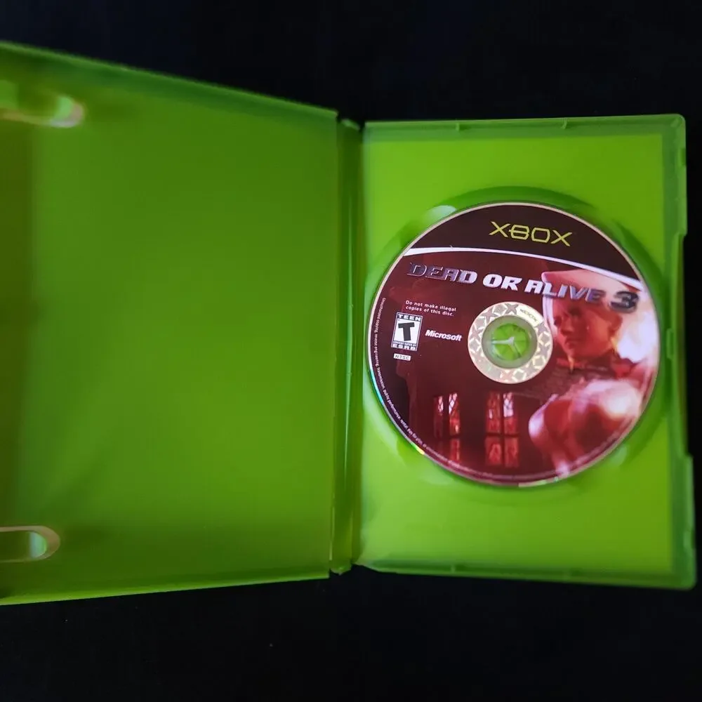 Dead or Alive 3 Microsoft Xbox 2001 Fighting TECMO Video Game with Case